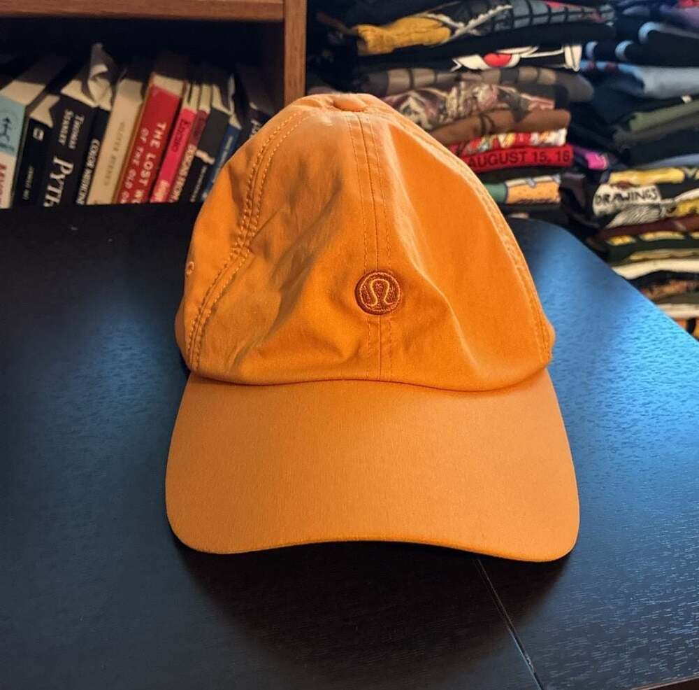 Lululemon Athletica Orange Fast and Free Running Hat Cap Adjustable